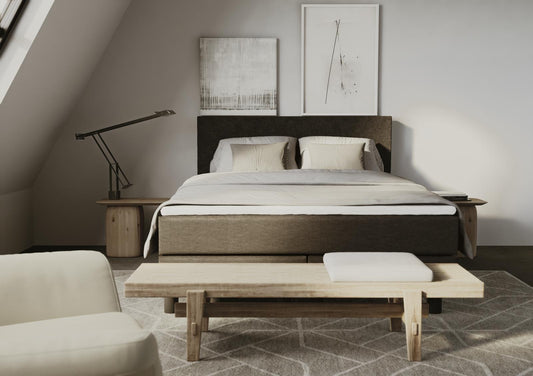 ESH - Boxspring Arcadia - Stof - Groen - 160x110x200cm