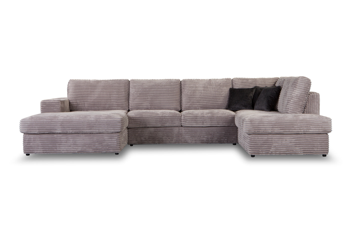 BTE - Salon Ilona - Stof - Grijs - 365x90x62cm