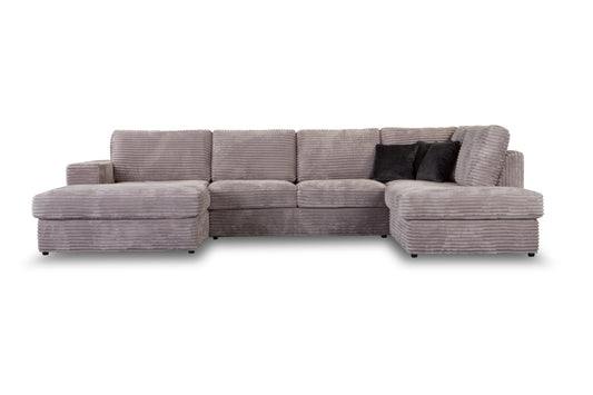 BTE - Salon Ilona - Stof - Grijs - 365x90x62cm