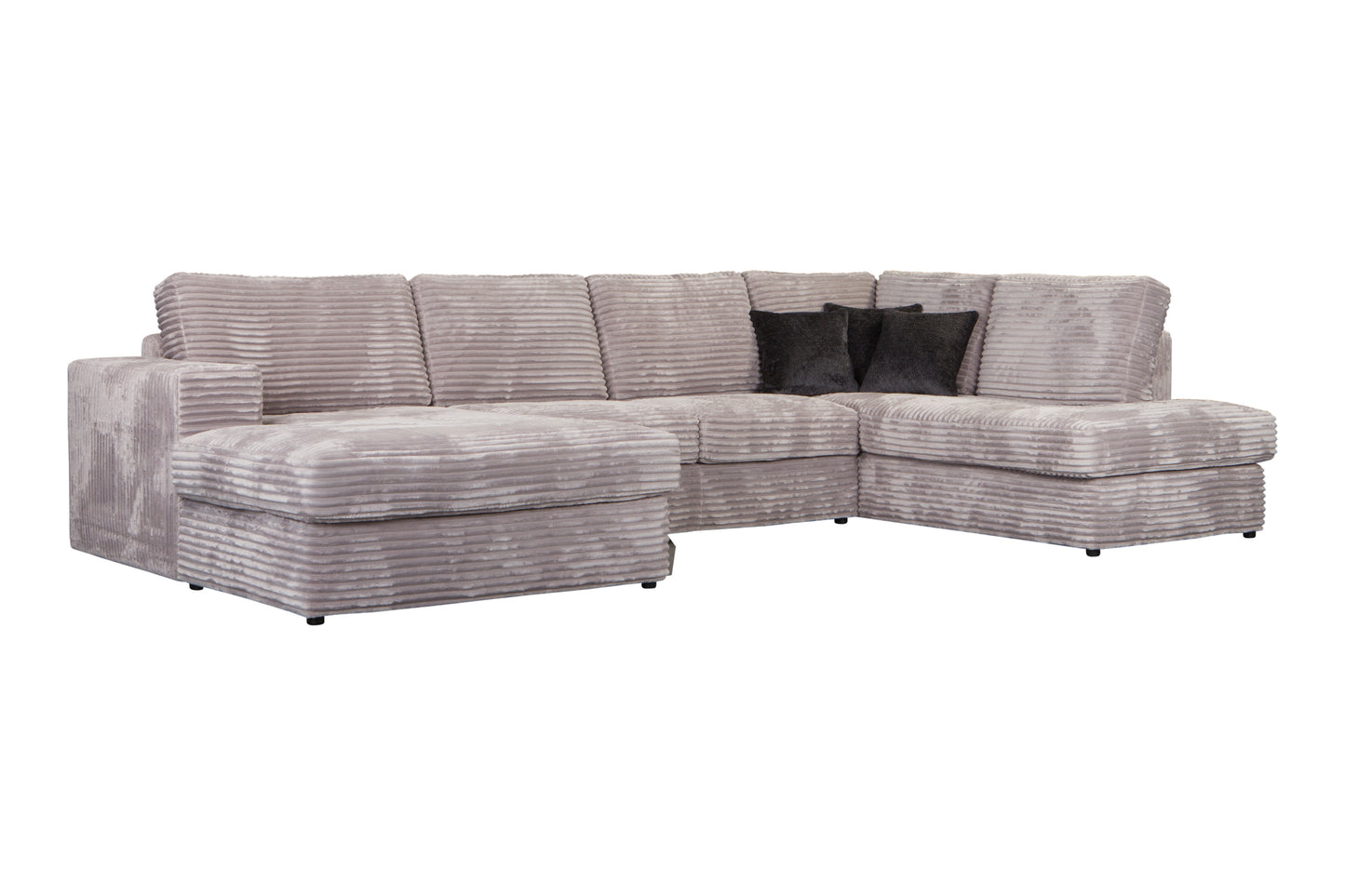 BTE - Salon Ilona - Stof - Grijs - 365x90x62cm