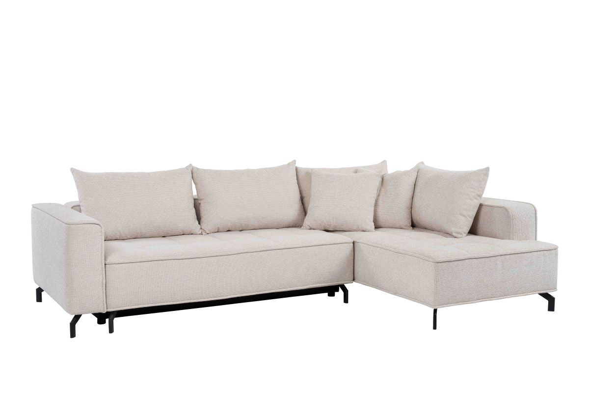 HVN - Hoeksalon  Majesty - Stof - Beige - 294x89x185cm