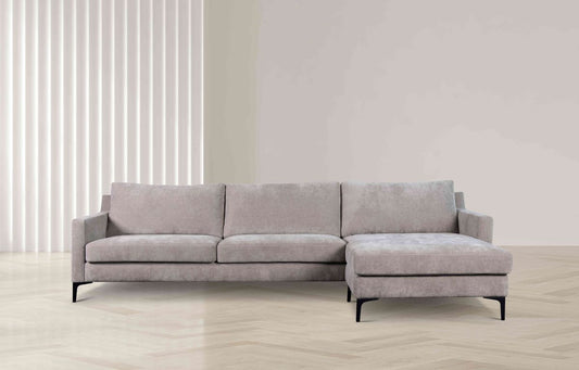 HVN - Hoeksalon Milano - Stof - Taupe - 291x89x154cm