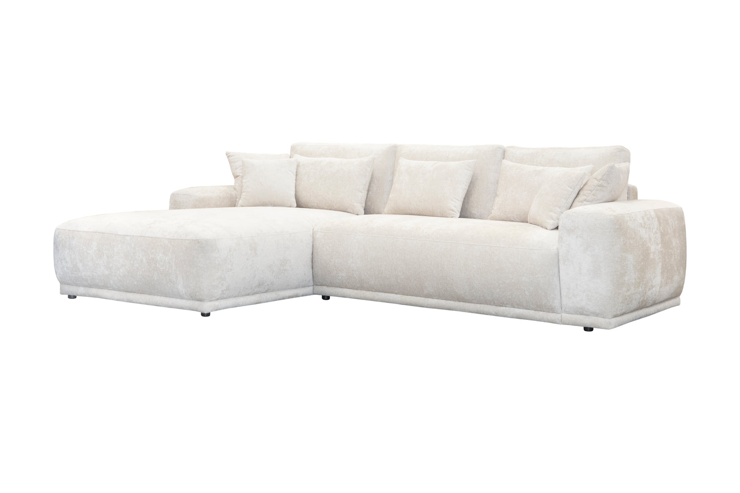 BTE - Salon Soffy - Stof - Wit - 189x88x103cm